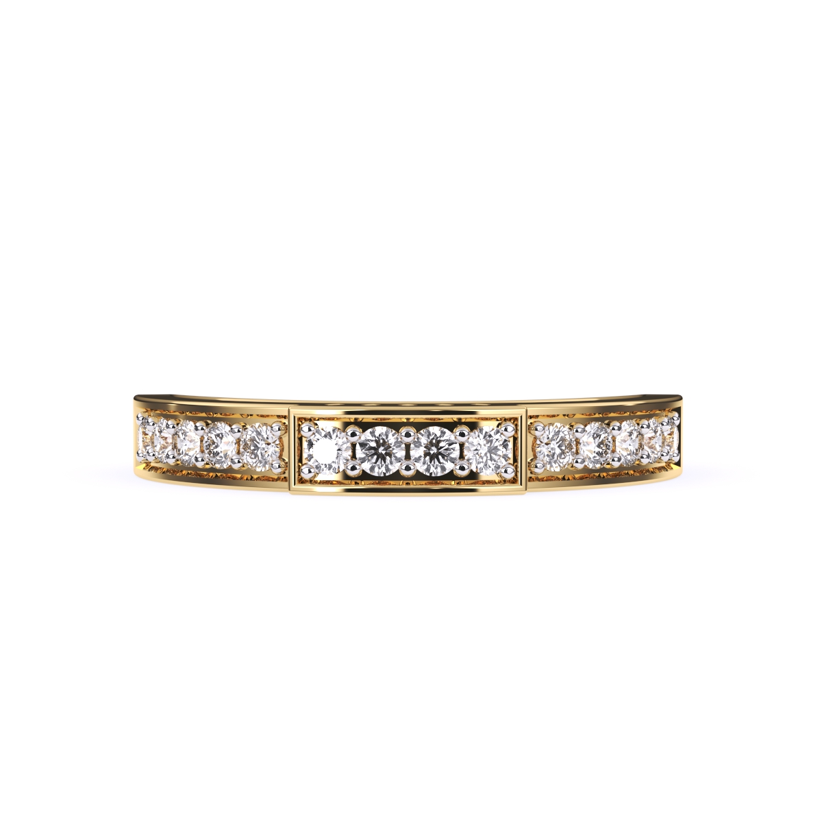 Luxurious Round Diamond Wedding Band